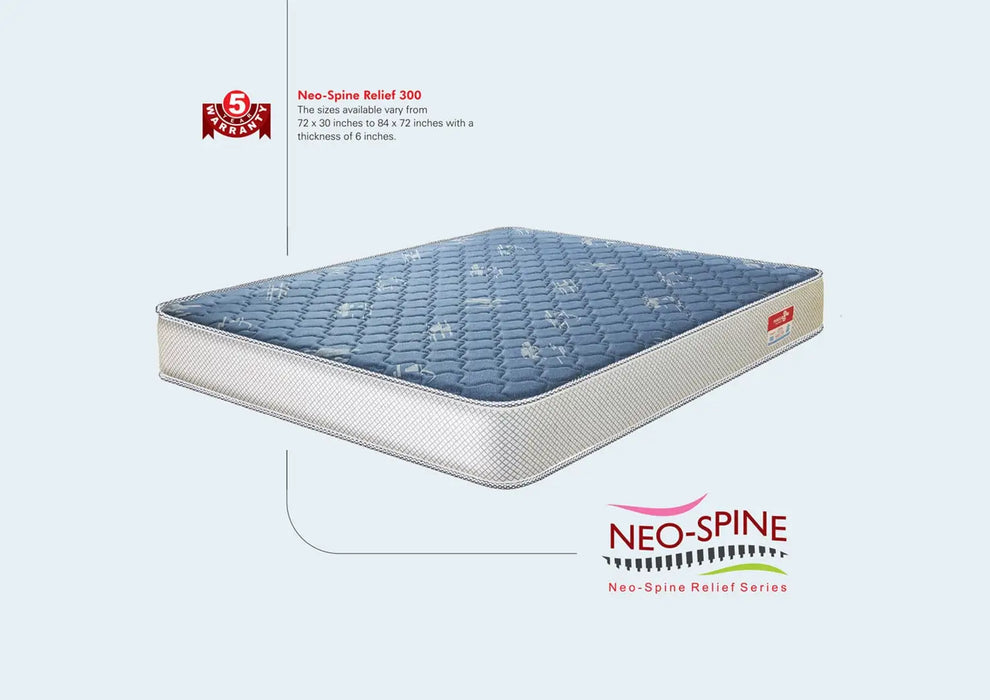RUBCO NEO-SPINE Relief 300 Rubberised Coir Queen Size Mattress