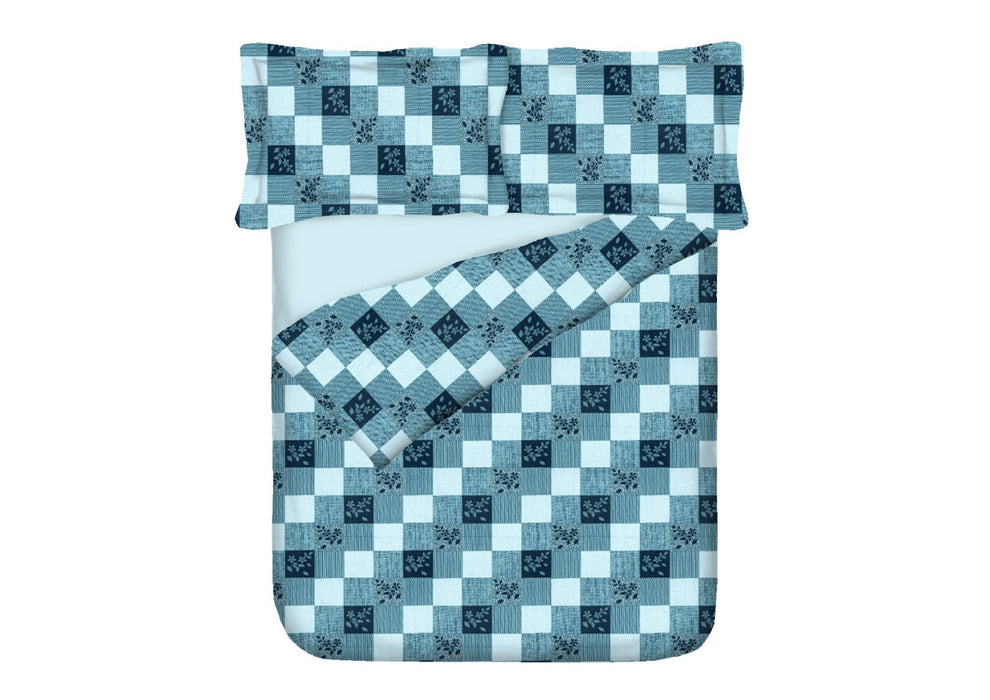 PRATICA JOY - Blue Single Size Printed Bedsheet