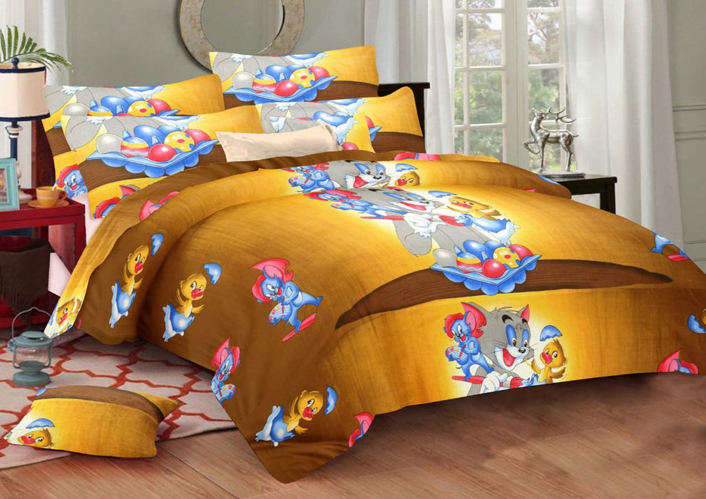 PRATICA JOY - Double Size Tom and Jerry Printed Bedsheet
