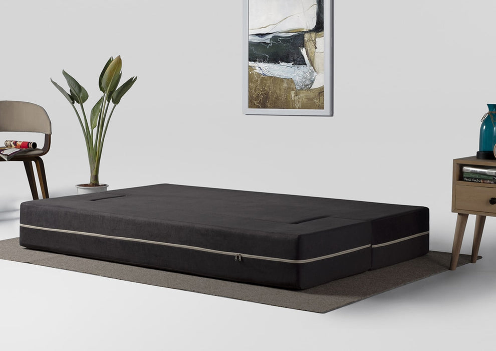 Sleepyhead SofaBed - Foldable Sofa Cum Bed, Dark Grey