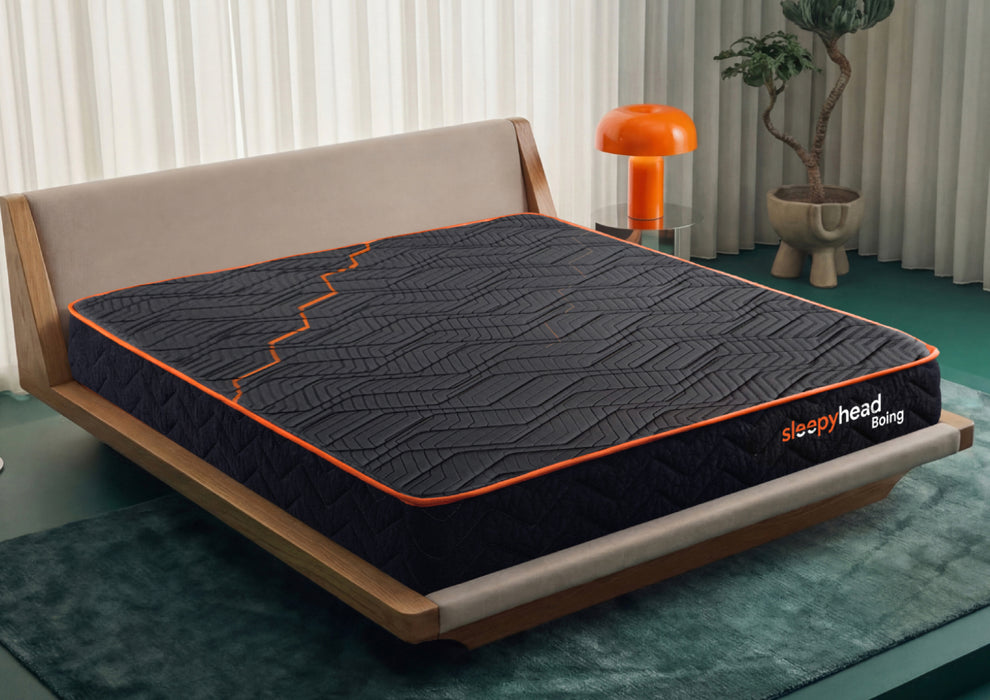 Sleepyhead Boing Designed by Duroflex - 3 Zone Pocket Spring King Sized Mattress with HR Foam| Zero Partner Disturbance & Spinal Support| Medium Plush Comfort