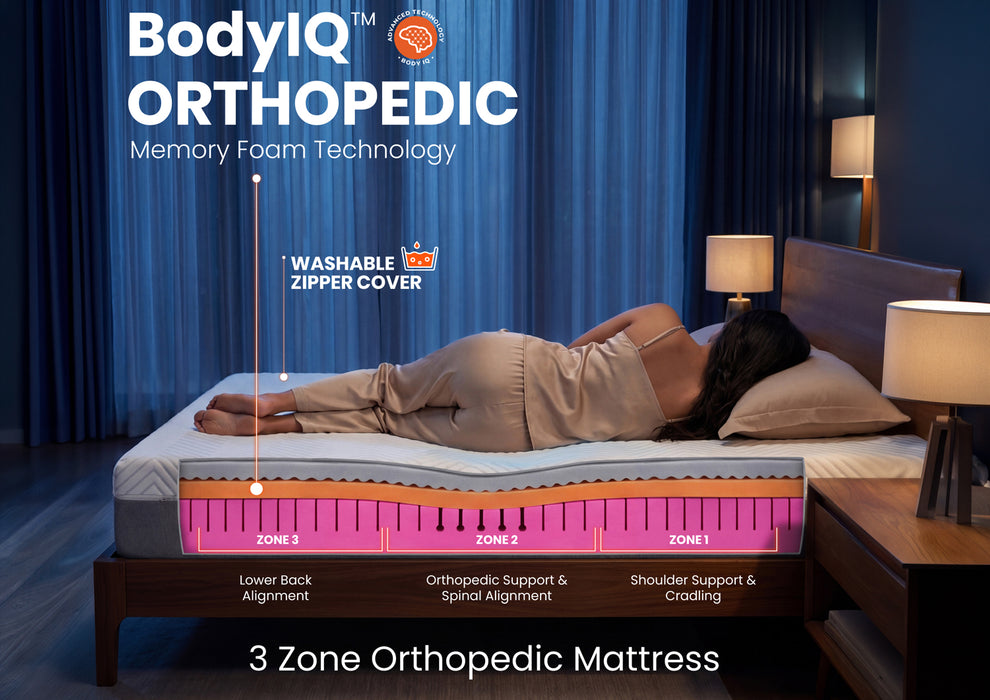 Sleepyhead Sense - BodyIQ Orthopedic Memory Foam Double Sized Mattress with Cooling Tech