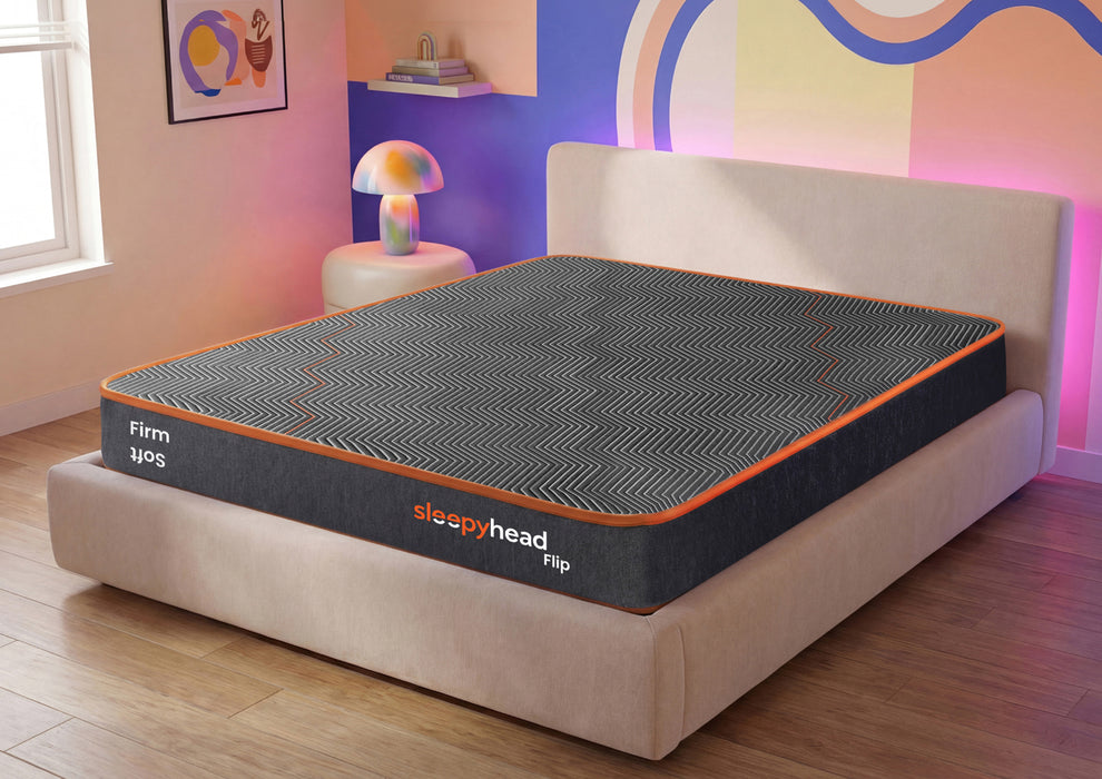 Sleepyhead Flip - Dual Sided King Sized High Density Foam Mattress with Firm & Soft Sides