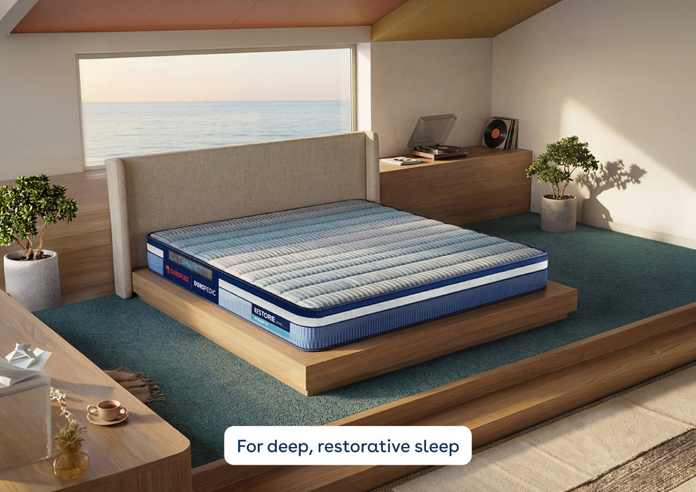 Duroflex Duropedic Airboost 3.6 Double Size Mattress |3X Breathable |30% Deeper Sleep |Firm Orthopedic Mattress with Neo Latex Plush Top |NHA Approved |7 Years Warranty