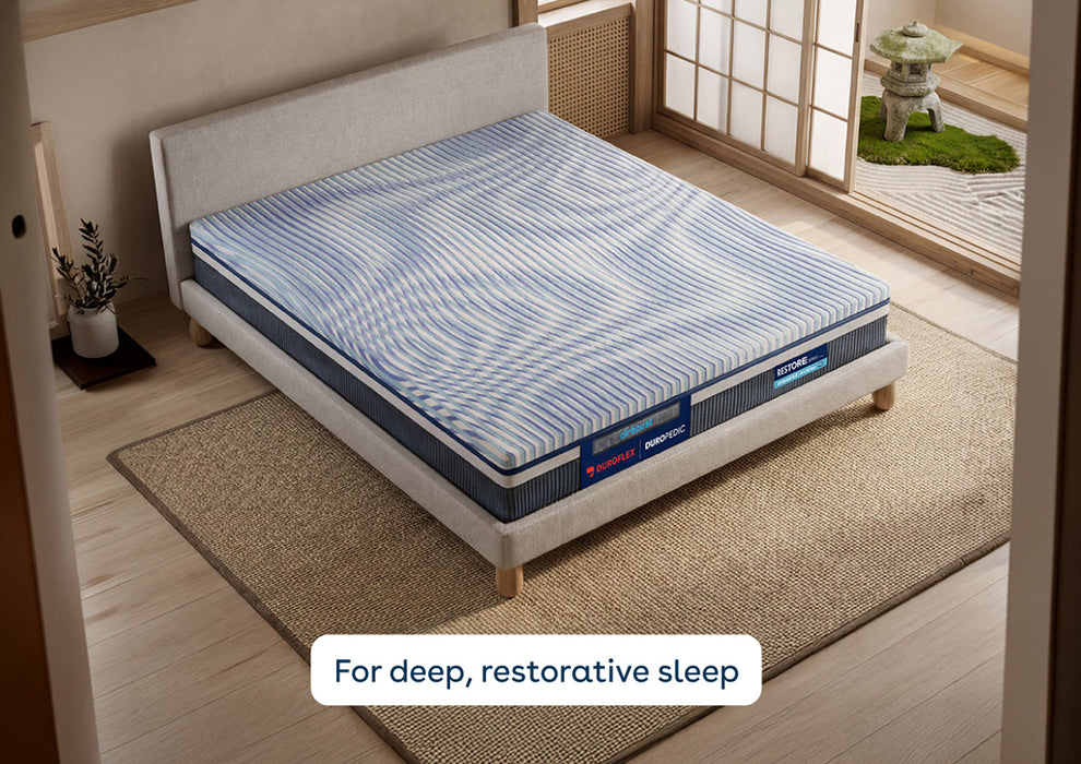 Duroflex Duropedic Airboost 6.8 AI Pro Double Size Mattress |3X Breathable |Arctic Ice Cooling Fabric |Dual Firmness Orthopedic Mattress with Neo Latex| NHA Approved
