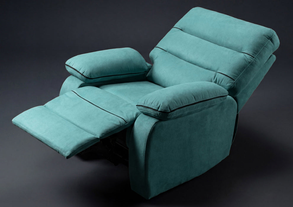 Duroflex Avalon Grande - Recliner Chair| 3 Recline Modes with 3-Zone Back Support| Premium Suede Fabric| Plush Seating with Foam & Spring Support| 3 Year Warranty - Teal