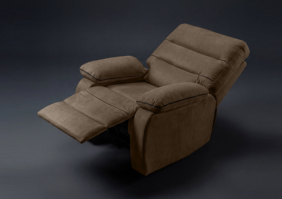 Duroflex Avalon Grande - Recliner Chair| 3 Recline Modes with 3-Zone Back Support| Premium Suede Fabric| Plush Seating with Foam & Spring Support| 3 Year Warranty - Brown