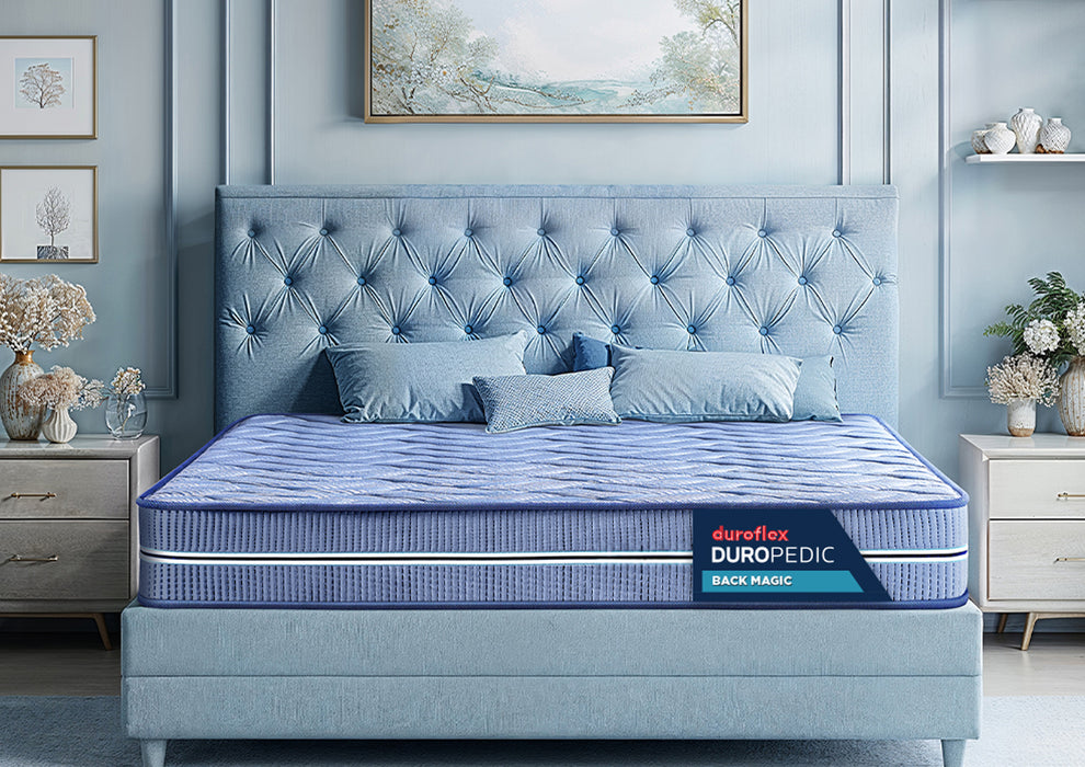 Duroflex Back Magic - Doctor Recommended |5 Zone Dual Density Orthopedic Support layer |6 Inch Single Size | High Density Coir Mattress for Firm Back Support - Blue