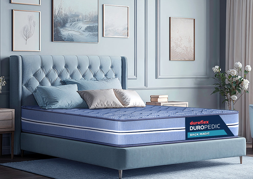 Duroflex Back Magic - Doctor Recommended |5 Zone Dual Density Orthopedic Support layer |6 Inch Single Size | High Density Coir Mattress for Firm Back Support - Blue