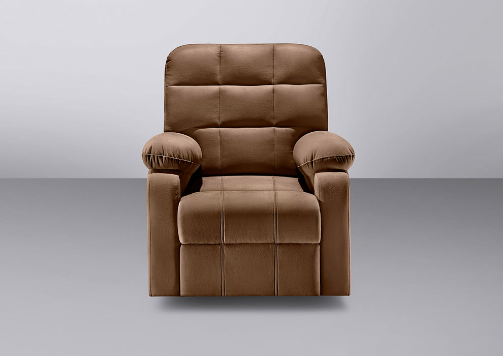 Sleepyhead RX5 - Single Seater Fabric Manual Recliner with Durable Spring Support | Cocoa Brown