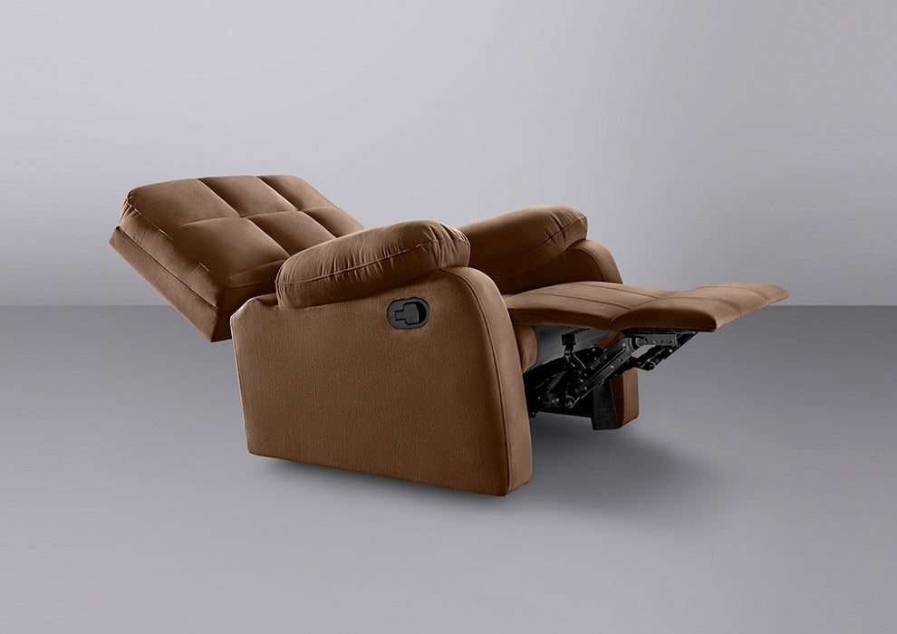 Sleepyhead RX5 - Single Seater Fabric Manual Recliner with Durable Spring Support | Cocoa Brown