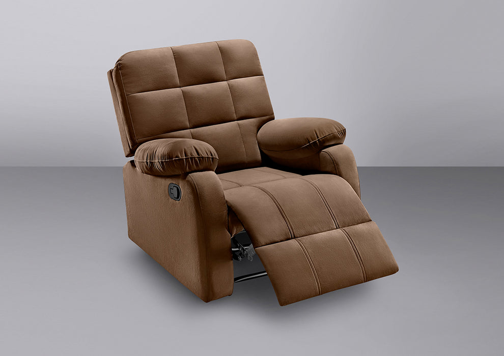 Sleepyhead RX5 - Single Seater Fabric Manual Recliner with Durable Spring Support | Cocoa Brown