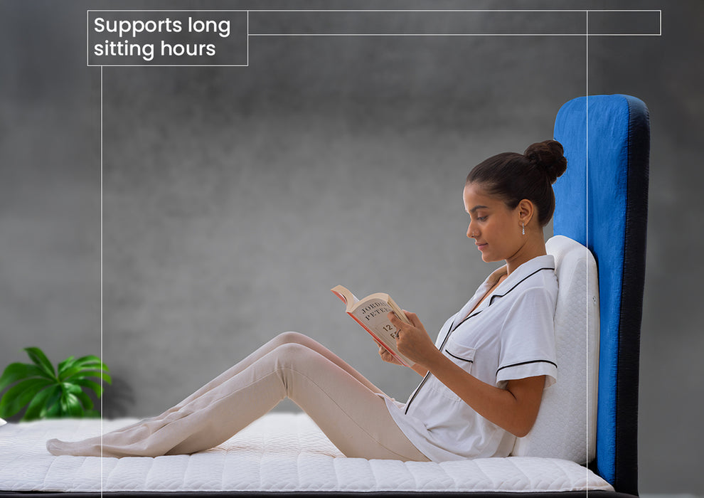 Duroflex Core Align Wedge Orthopedic Pillow | (18 x 7 Inch, White)
