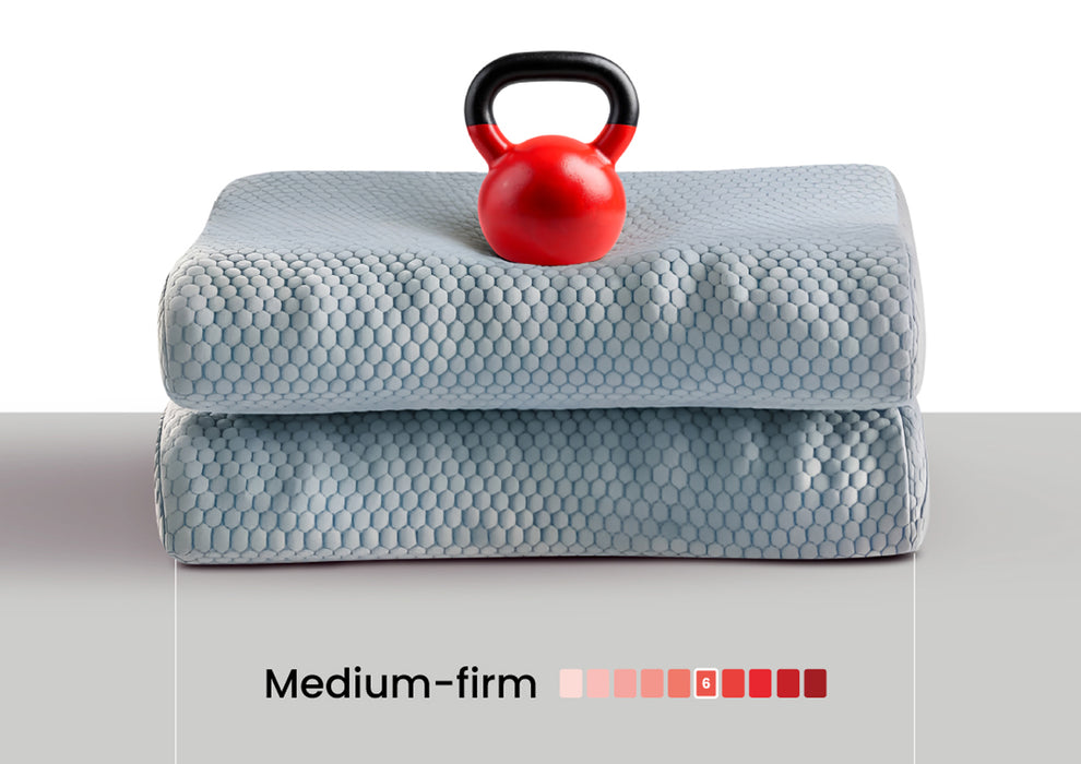 Duroflex Dual Support Orthopedic Memory Foam Pillow | (23 x 14 Inch, White)