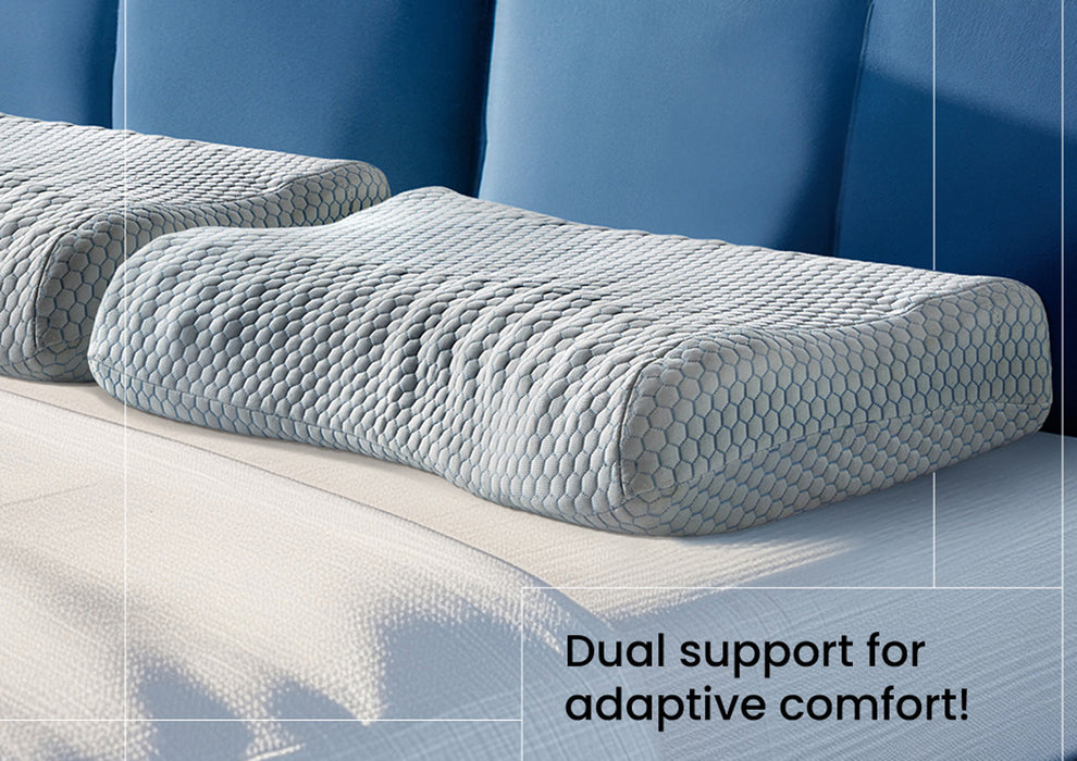 Duroflex Dual Support Orthopedic Memory Foam Pillow | (23 x 14 Inch, White)