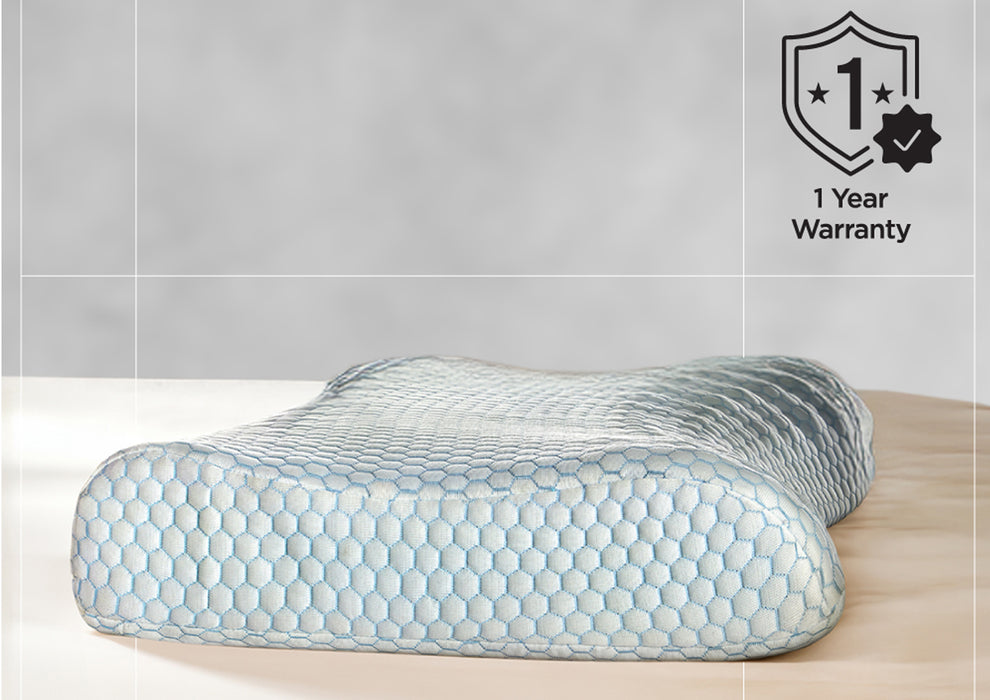 Duroflex Dual Support Orthopedic Memory Foam Pillow | (23 x 14 Inch, White)