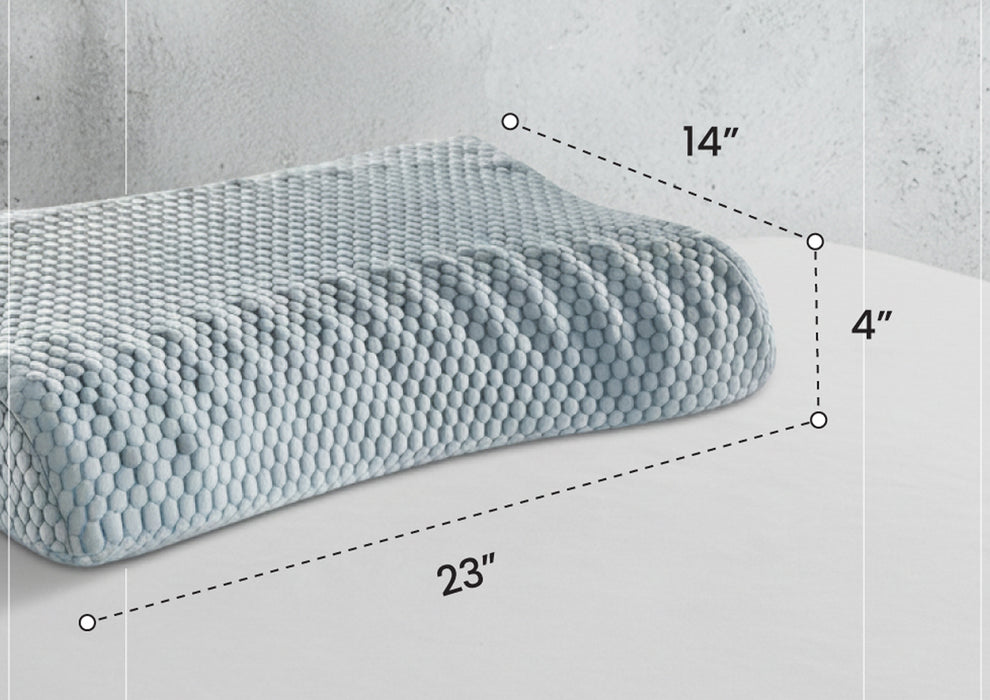 Duroflex Dual Support Orthopedic Memory Foam Pillow | (23 x 14 Inch, White)