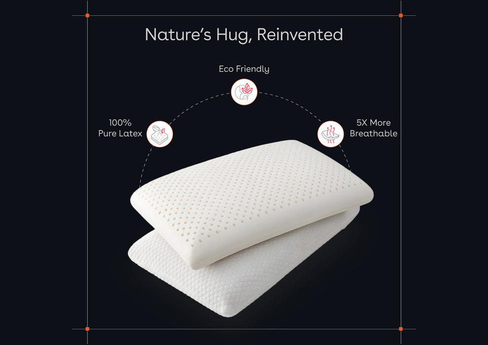 Duroflex Energise 100% Latex Pillow (23.5x15.5 Inch) White