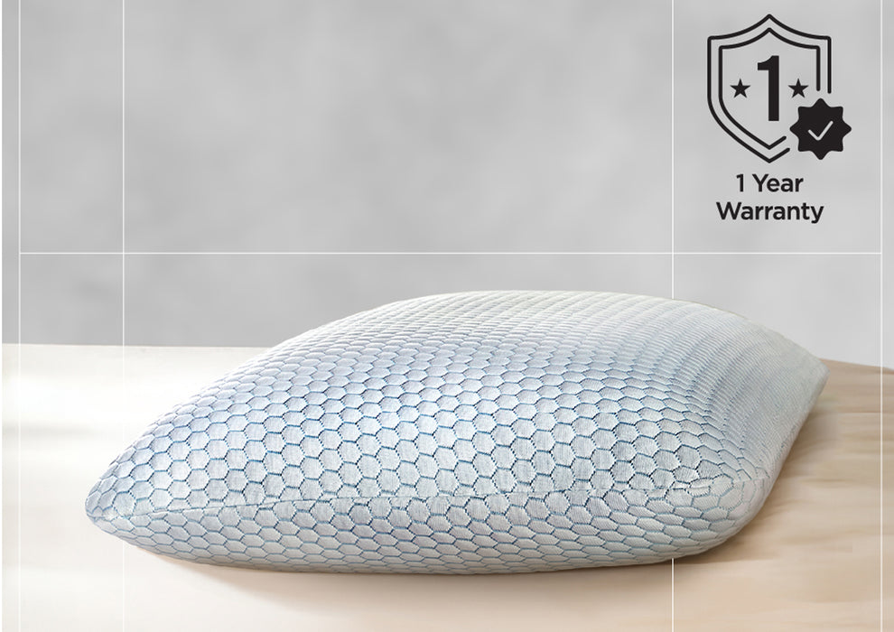 Duroflex Core Balance Orthopedic Memory Foam Pillow, 4 Inch Height | (24 x 16 Inch, White)