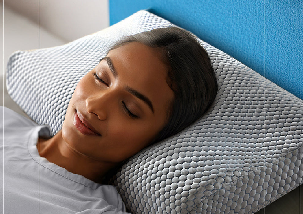 Duroflex Spine Contour Orthopedic Memory Foam Pillow, Dual Height, Cooling Neck Pillow | (24 x 16.5 Inch, White)