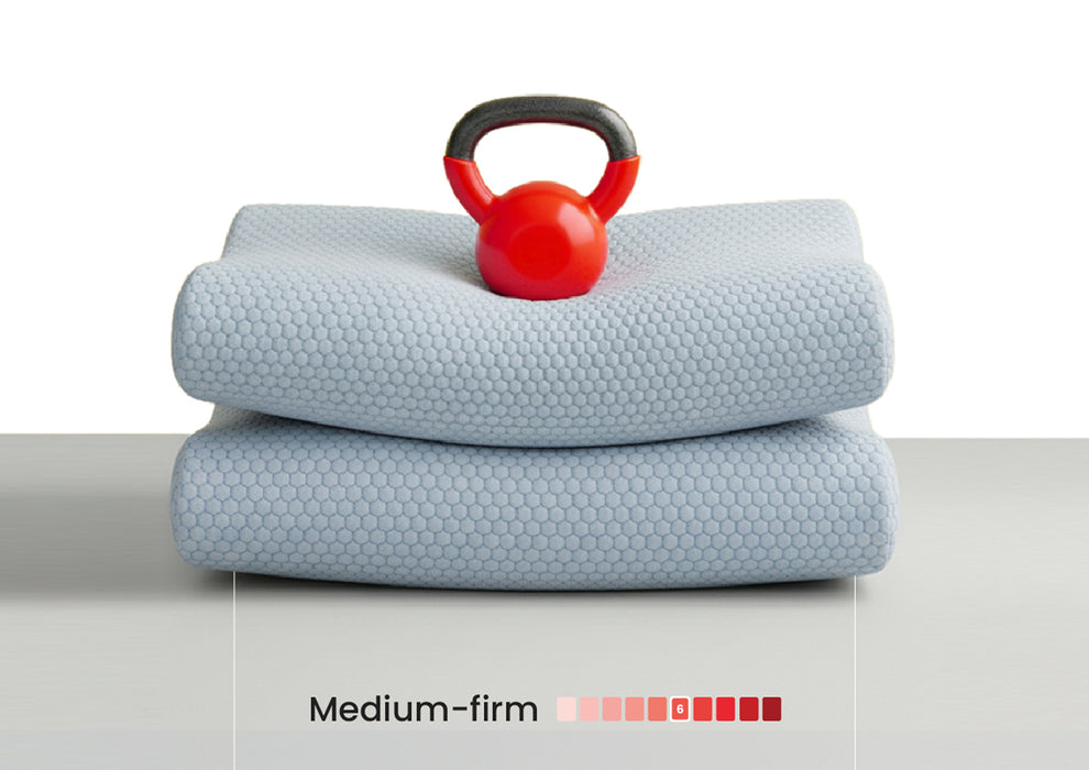 Duroflex Spine Contour Orthopedic Memory Foam Pillow, Dual Height, Cooling Neck Pillow | (24 x 16.5 Inch, White)