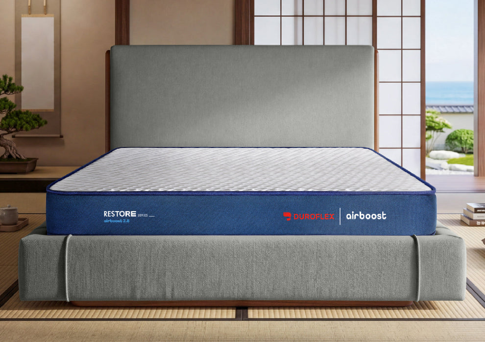 Duroflex Duropedic LiveIn Airboost 2.8 Double Size Mattress |3x Breathable |30% Deeper Sleep |Medium Firm Orthopedic Mattress |NHA Approved |8 Inch Mattress |10 Years Warranty