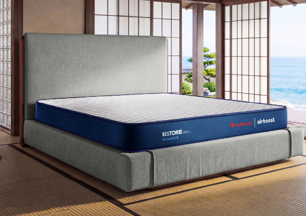 Duroflex Duropedic LiveIn Airboost 2.8 Double Size Mattress |3x Breathable |30% Deeper Sleep |Medium Firm Orthopedic Mattress |NHA Approved |8 Inch Mattress |10 Years Warranty