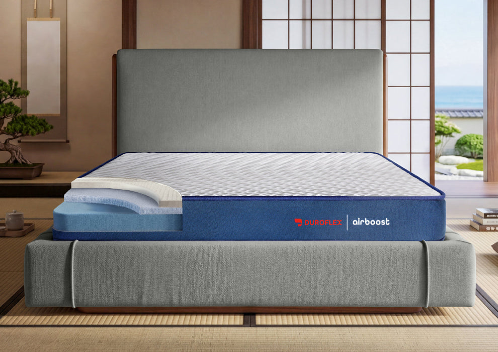 Duroflex Duropedic LiveIn Airboost 2.8 Double Size Mattress |3x Breathable |30% Deeper Sleep |Medium Firm Orthopedic Mattress |NHA Approved |8 Inch Mattress |10 Years Warranty