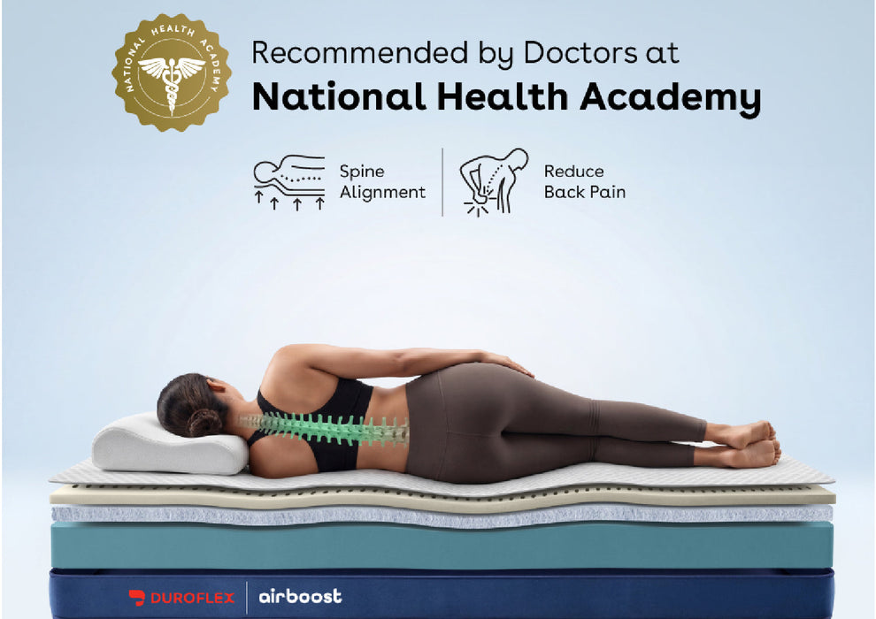 Duroflex Duropedic LiveIn Airboost 2.6  Double Size Mattress |3x Breathable |30% Deeper Sleep |Medium Firm Orthopedic Mattress |NHA Approved |6 Inch Mattress |10 Years Warranty