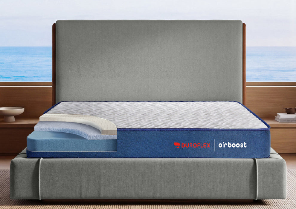 Duroflex Duropedic LiveIn Airboost 2.6  Double Size Mattress |3x Breathable |30% Deeper Sleep |Medium Firm Orthopedic Mattress |NHA Approved |6 Inch Mattress |10 Years Warranty