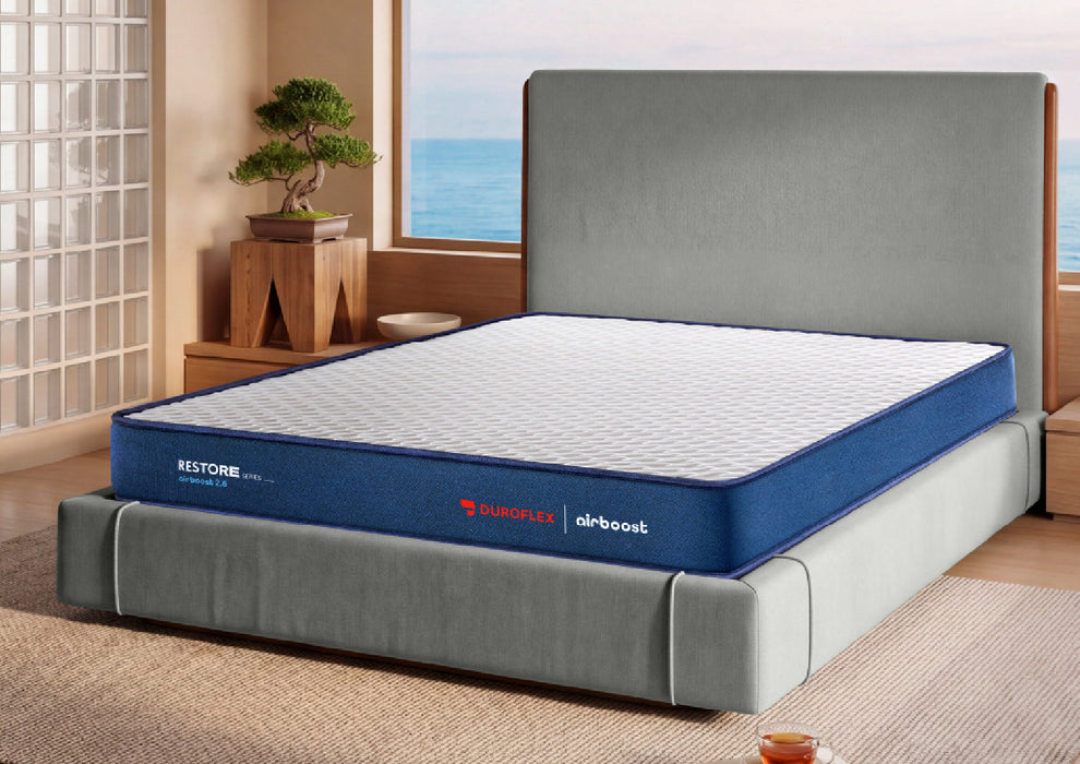 Duroflex Duropedic LiveIn Airboost 2.6  Double Size Mattress |3x Breathable |30% Deeper Sleep |Medium Firm Orthopedic Mattress |NHA Approved |6 Inch Mattress |10 Years Warranty