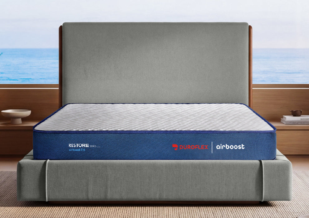 Duroflex Duropedic LiveIn Airboost 2.6  Double Size Mattress |3x Breathable |30% Deeper Sleep |Medium Firm Orthopedic Mattress |NHA Approved |6 Inch Mattress |10 Years Warranty