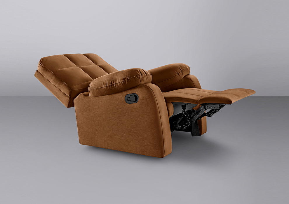 Sleepyhead RX5 - Single Seater Fabric Manual Recliner with Durable Spring Support | Mocha Brown