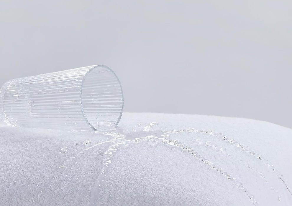 FlexiFit Standard Size Waterproof Pillow Protector with Hidden Zipper | White ( Set of 4) from YORA HomeStyle