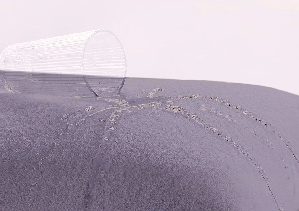 FlexiFit Standard Size Waterproof Pillow Protector with Hidden Zipper | Grey ( Set of 2) from YORA HomeStyle