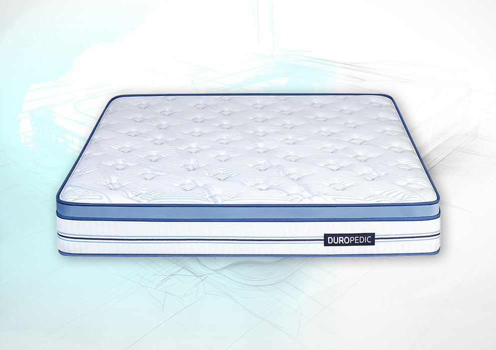 Duroflex Posture Perfect - Doctor Recommended |5 Zone Dual Density Orthopedic Support layer |Heat Away Technology | 8 Inch King Size| 3 Zone Pocket Spring Mattress with Euro Top