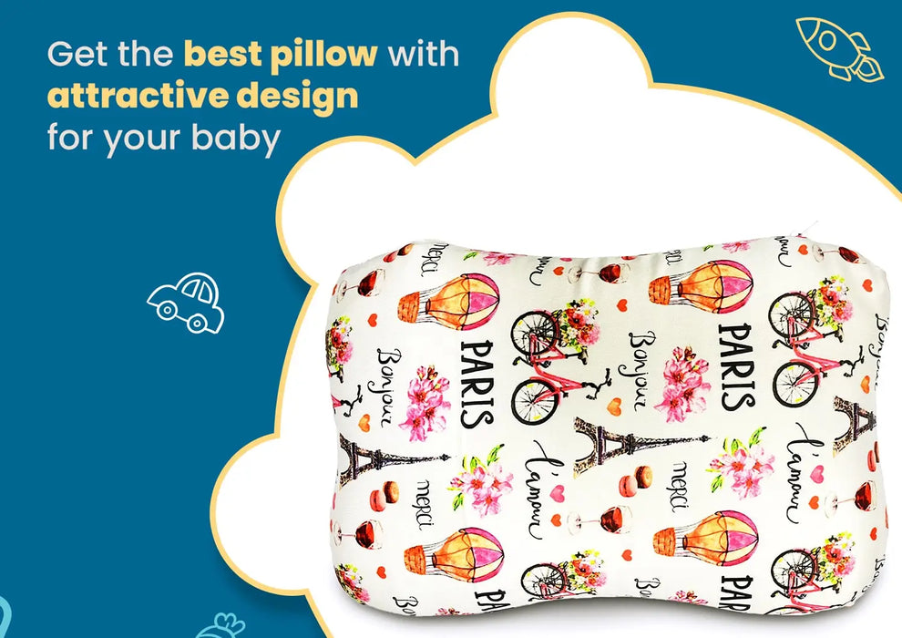 Sleepsia Memory Foam Head Shaping Baby Pillow, Butterfly Shape Pillow, Toddler Pillow