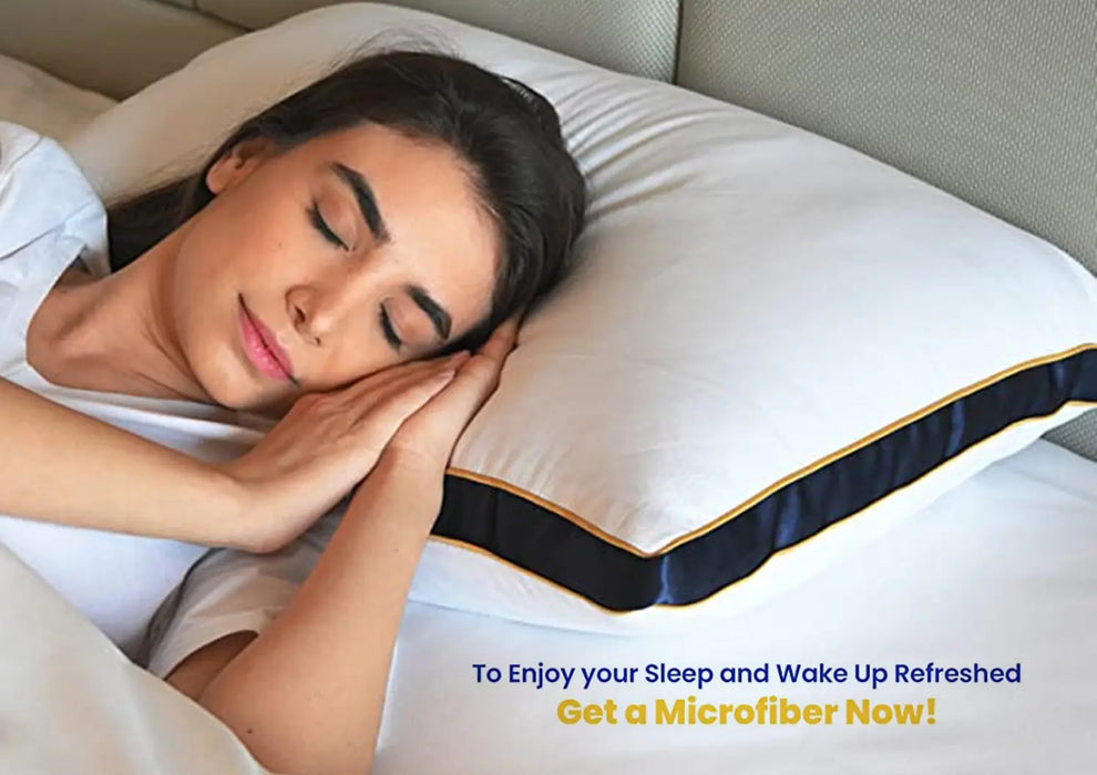 Sleepsia Premium Microfiber Pillow, Pillow for sleeping, Super Soft Pillow, Cloud Pillow  (Blue Pack of 1)