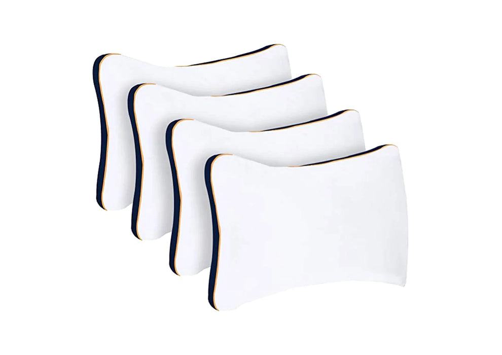 Sleepsia Premium Microfiber Pillow, Pillow for sleeping, Super Soft Pillow, Cloud Pillow  (Blue Pack of 4)