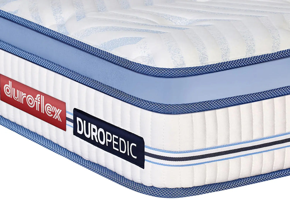 Duroflex Strength Plus - Doctor Recommended | 5 Zone Dual Density Orthopedic Support layer |High Density Coir |8 Inch Queen Size Memory Foam Euro-top Mattress