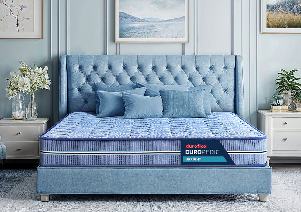 Duroflex Up Right - Duropedic with Doctor Recommended |5 Zone Dual Density Orthopedic Support layer |5 Inch Single Size PU Bonded Foam Mattress
