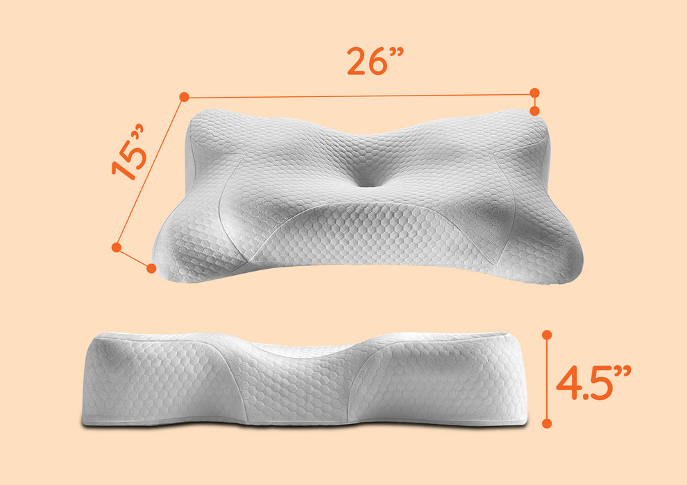 Sleepyhead Yawn Winged 3D Support Butterfly Memory Foam Pillow ( 26 x 15 Inch | White )