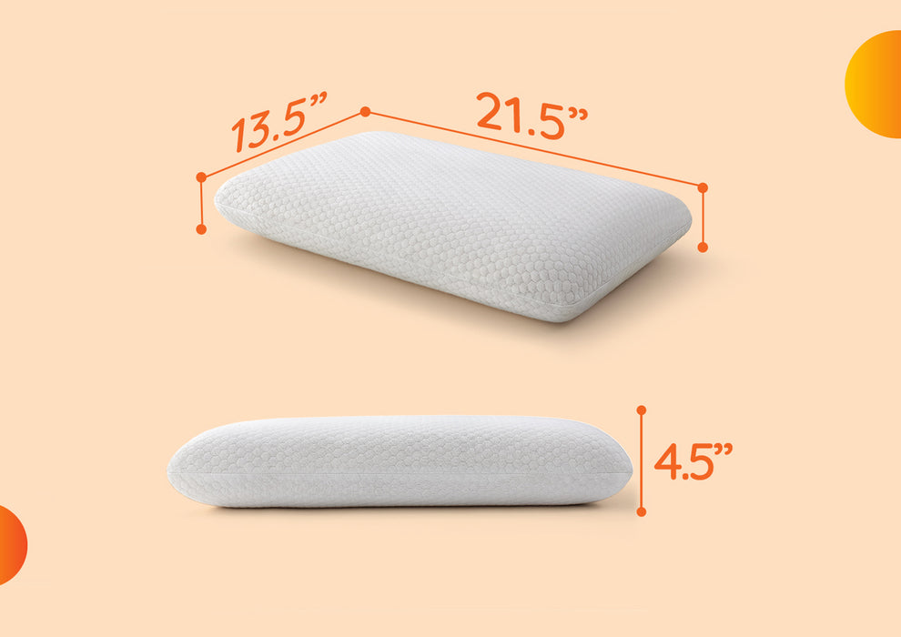Sleepyhead Yawn Laxe Medium Pillow ( 21.5x13.5 Inch | White )
