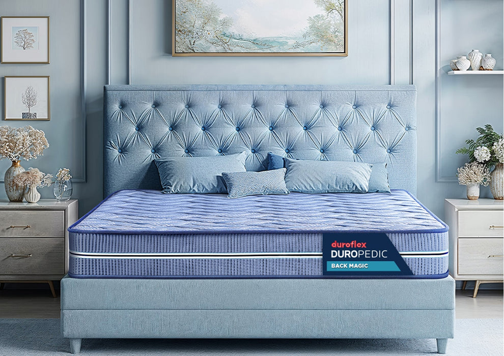 Duroflex Back Magic - Doctor Recommended |5 Zone Dual Density Orthopedic Support layer |6 Inch Single Size | High Density Coir Mattress for Firm Back Support - Blue