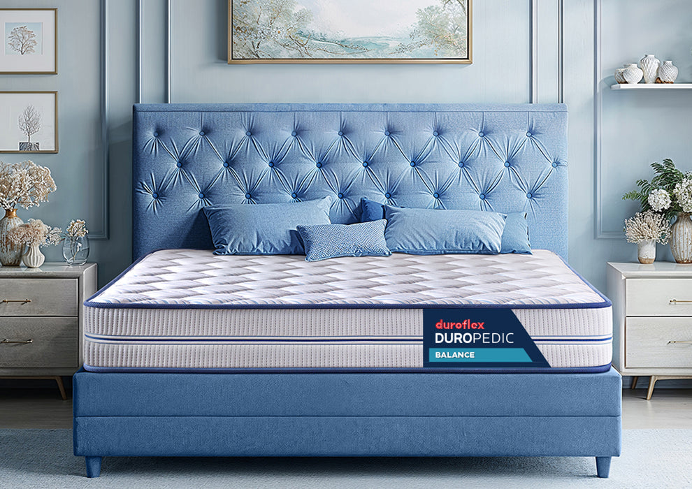 Duroflex Balance -Doctor Recommended  | 5 Zone Dual Density Orthopedic Support layer | High Density Memory Foam| 7 Inch Single Size  Medium Firm Mattress