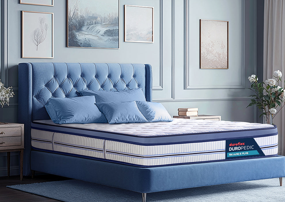 Duroflex Balance Plus -Doctor Recommended  | 5 Zone Dual Density Orthopedic Support layer |8 Inch Single Size, Euro Top Memory Foam Mattress