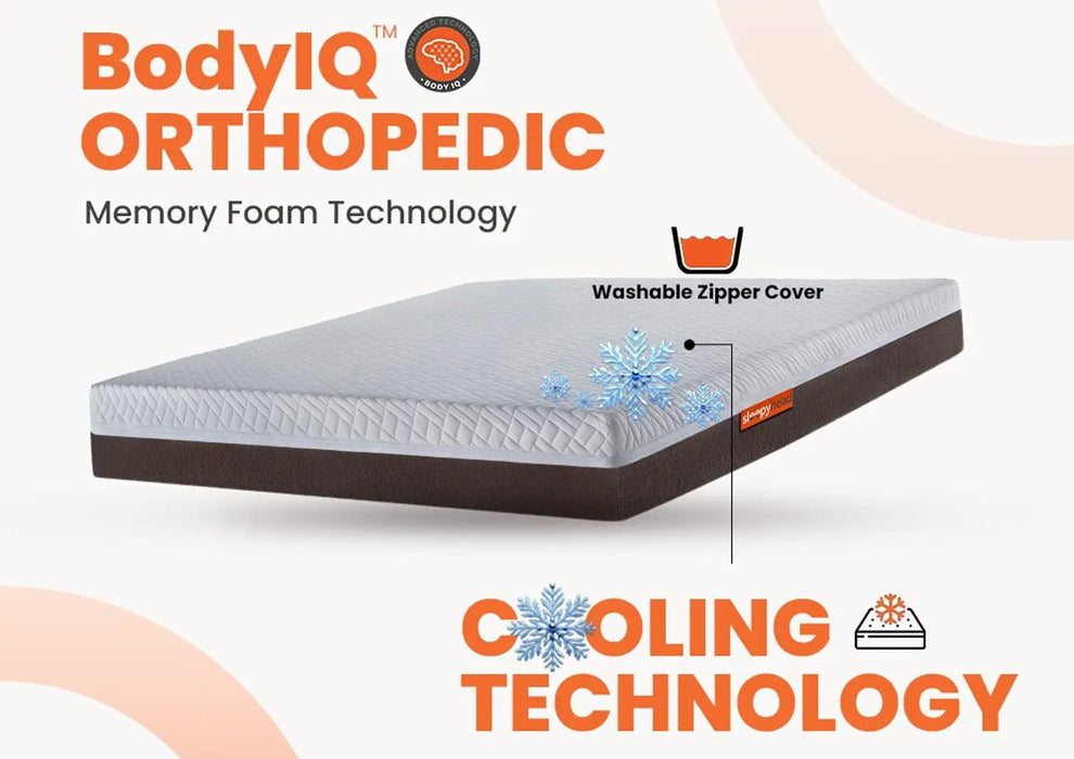 Sleepyhead Sense - BodyIQ Orthopedic Memory Foam Double Sized Mattress with Cooling Tech