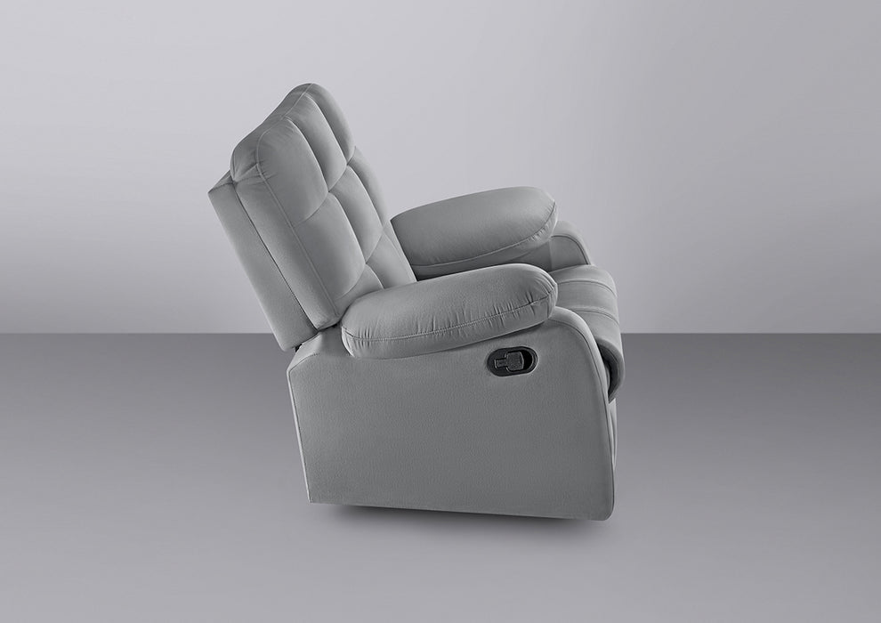 Sleepyhead RX5 - Single Seater Fabric Manual Recliner with Durable Spring Support | Steel Grey
