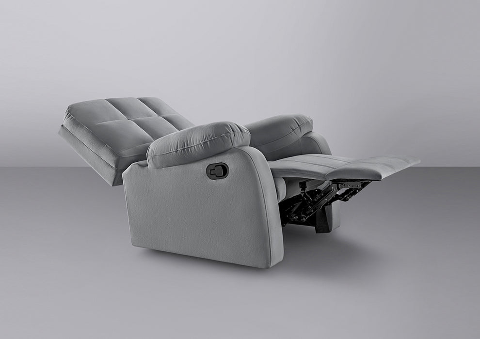 Sleepyhead RX5 - Single Seater Fabric Manual Recliner with Durable Spring Support | Steel Grey