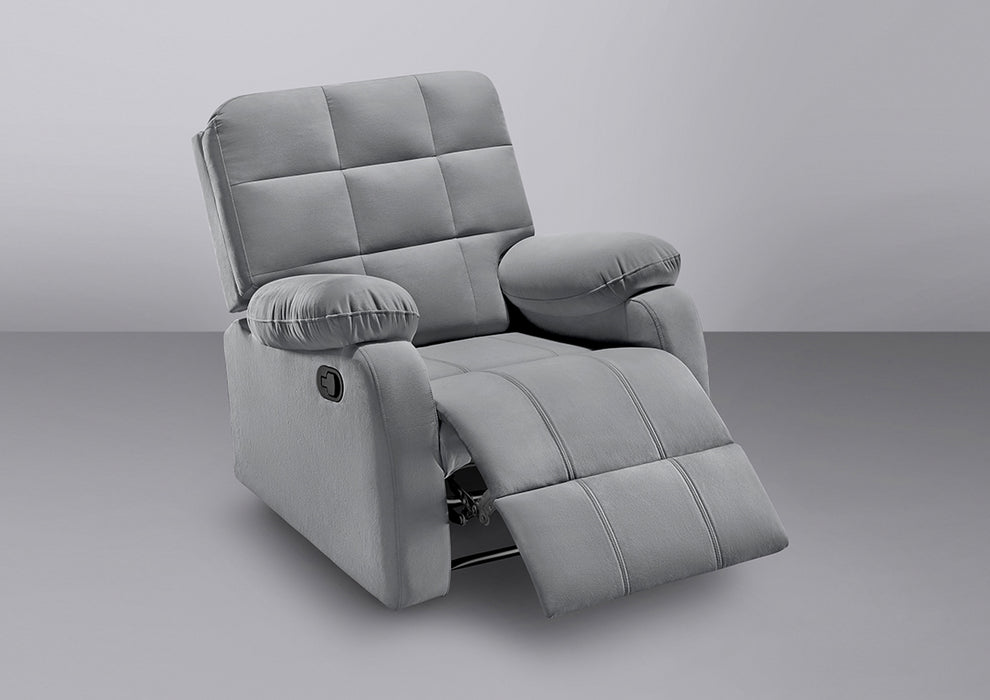 Sleepyhead RX5 - Single Seater Fabric Manual Recliner with Durable Spring Support | Steel Grey